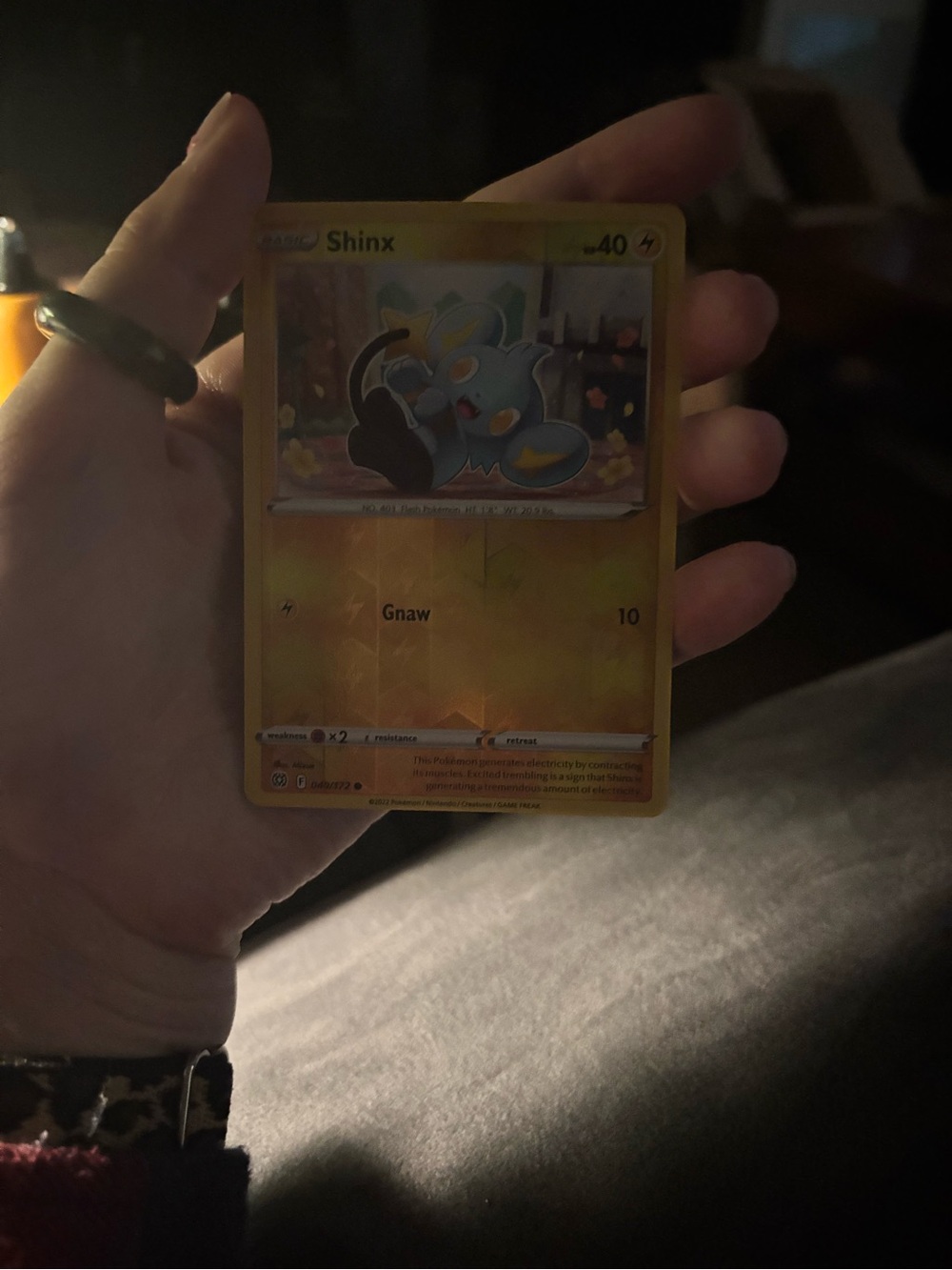 Pokemon Shinx Yellow Holo Trading Card